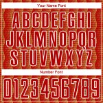 Benutzerdefiniertes rot-altgold-weißes geometrisches Sublimations-Fußballtrikot Benutzerdefiniertes rot-altgold-weißes geometrisches Sublimations-Fußballtrikot
