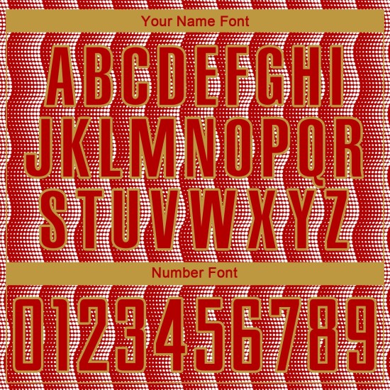 Benutzerdefiniertes rot-altgold-weißes geometrisches Sublimations-Fußballtrikot Benutzerdefiniertes rot-altgold-weißes geometrisches Sublimations-Fußballtrikot