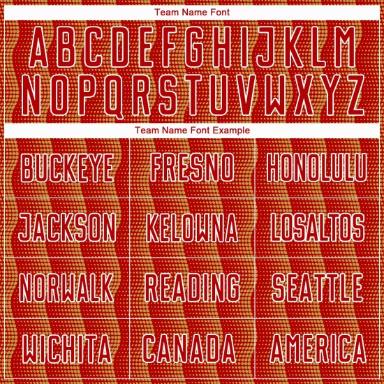 Benutzerdefiniertes rot-altgold-weißes geometrisches Sublimations-Fußballtrikot Benutzerdefiniertes rot-altgold-weißes geometrisches Sublimations-Fußballtrikot